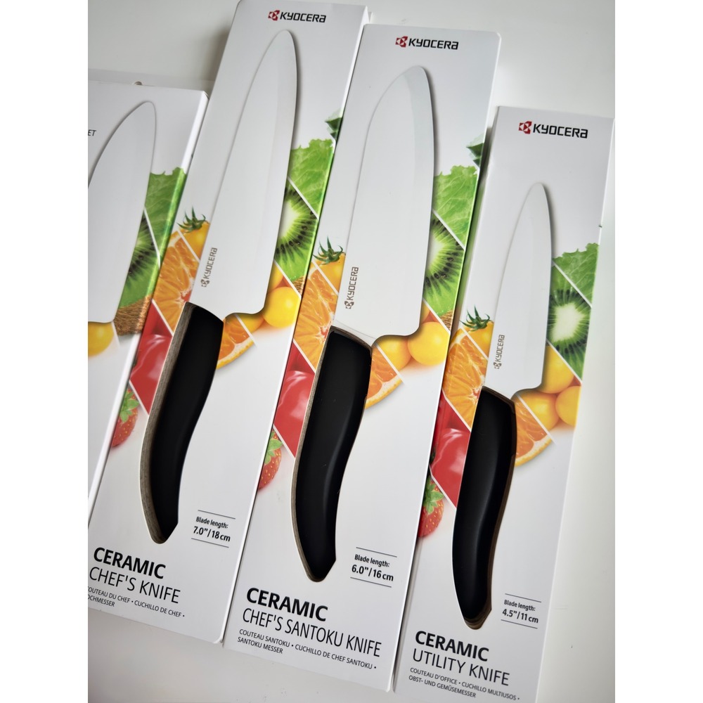 Kyocera 5 Piece Asian Ceramic Knife Set, New in Boxes, Retail $284 - Picture 4 of 8